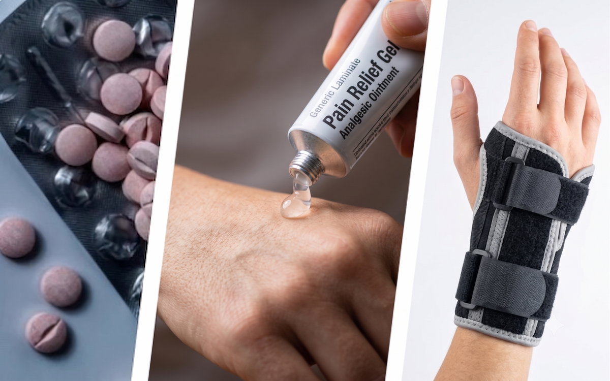 Tabletten, Salben und Schienen